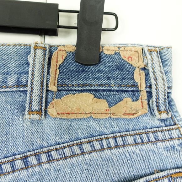 Levis Women's High Rise Cutoff Denim Shorts Actual Size 30"x3" Reworked Patches - Picture 6 of 11